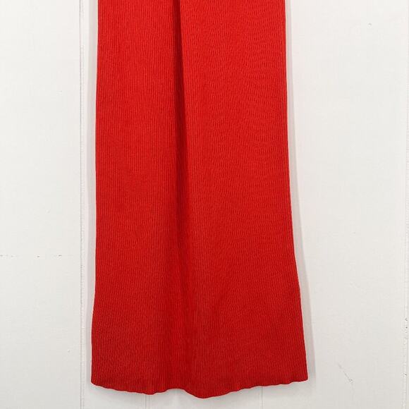 Boss by Hugo Boss Famelina Ribbed Cutout Bodycon Dress Thick Knit Size XS Orange - Picture 7 of 15